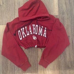 Oklahoma University cropped hoodie